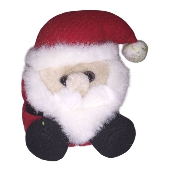 SWIBCO 5" Round Santa Plush - Holiday Toy Stocking Stuffer - Picture 1 of 8